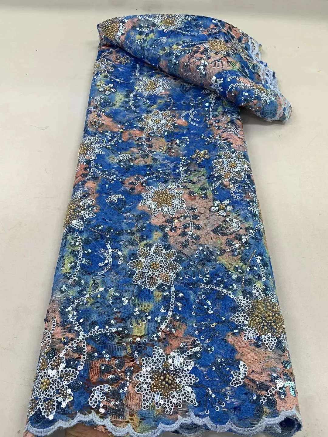 2023 African Woman Summer Sequin French Lace Embroidered Bead Mesh Dress Fabric
2023 African Woman Summer Sequin French Lace Embroidered Bead Mesh Dress Fabric