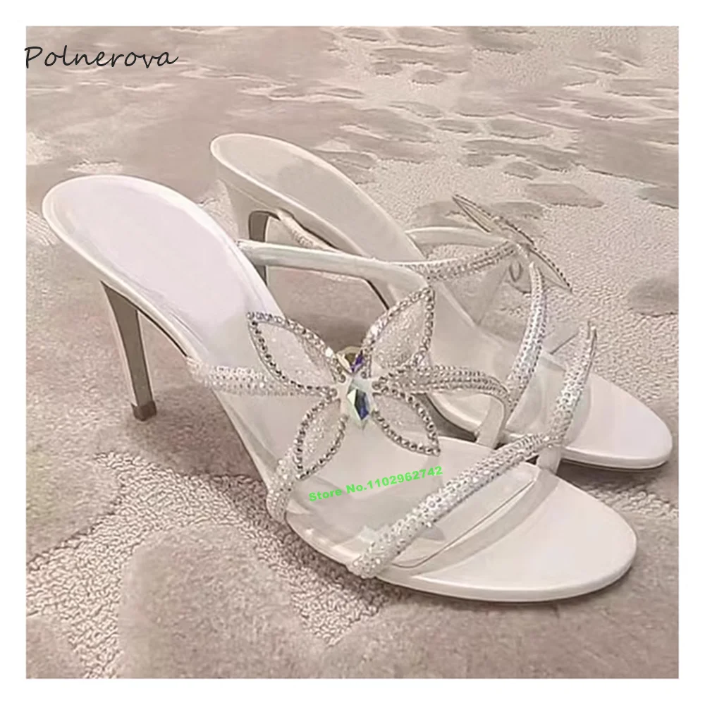 Bling Crystal Butterfly Women's Slippers Round Toe Thin High Heel Slippers Banquet Wedding Shoes 2023 Summer Fashion Elegant
Bling Crystal Butterfly Women's Slippers Round Toe Thin High Heel Slippers Banquet Wedding Shoes 2023 Summer Fashion Elegant