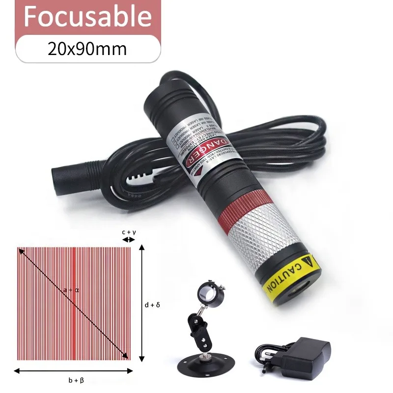 Customized DOE 65 Lines Waterproof D20X90mm 638nm Red Laser Module for Positioning 0.5~50mw Through The Adjustable Potentiometer
Customized DOE 65 Lines Waterproof D20X90mm 638nm Red Laser Module for Positioning 0.5~50mw Through The Adjustable Potentiometer