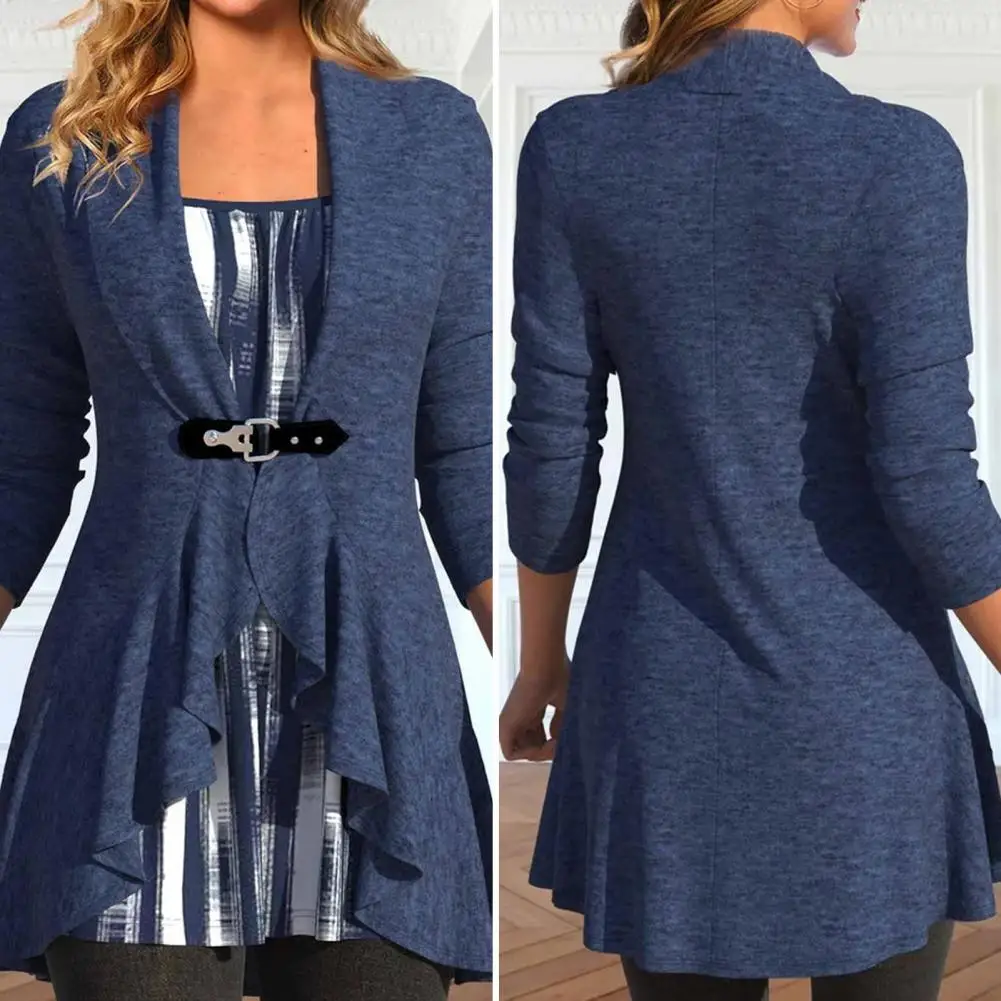 Irregular Ruffle Design Shirt Women Loose Fit Top Elegant Irregular Hem Ruffle Blouse Two-piece Patchwork Buckle Top for Women
Irregular Ruffle Design Shirt Women Loose Fit Top Elegant Irregular Hem Ruffle Blouse Two-piece Patchwork Buckle Top for Women