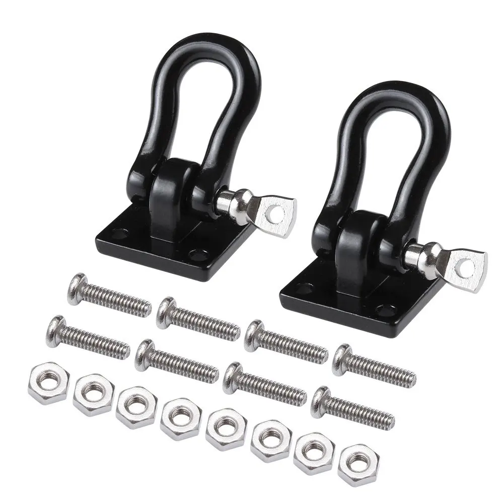 2Pcs Trailer Towing Buckle Tow Hooks Metal Climbing Trailer Shackles for 1/10 RC Car Truck Climbing Car (Black)
2Pcs Trailer Towing Buckle Tow Hooks Metal Climbing Trailer Shackles for 1/10 RC Car Truck Climbing Car (Black)
