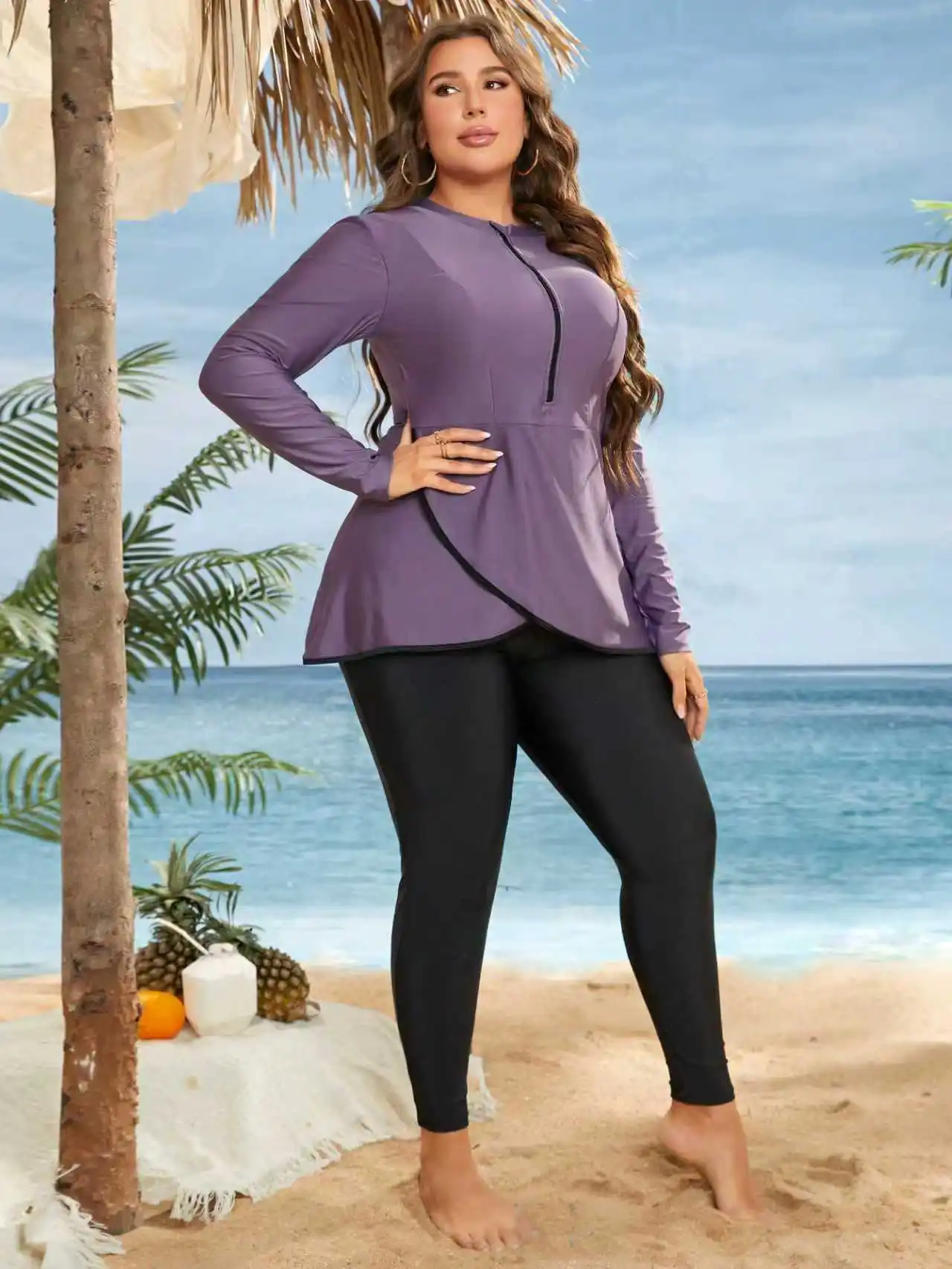 Plus Size High Waist Bikini Women's Push Up Large Size Swimsuit Mujer Big Size Tummy Control Swimwear Bikini Sets 2026 Summer 24 Scab48ab019114647b2f00eb68b6e11d1R
