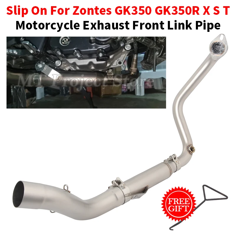 

Slip On For Zontes GK350 GK350R GK 350 R X S T Motorcycle Exhaust Escape System Muffler Moto Modified Front Link Pipe 51mm Tube