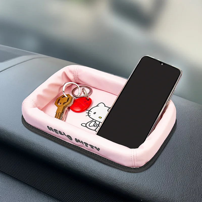 

Cartoon Sanrio Car Dashboard Organizer Hello Kittys Accessories Cute Kawaii Anime Sticky Car Interior Decoration Toys Girls Gift