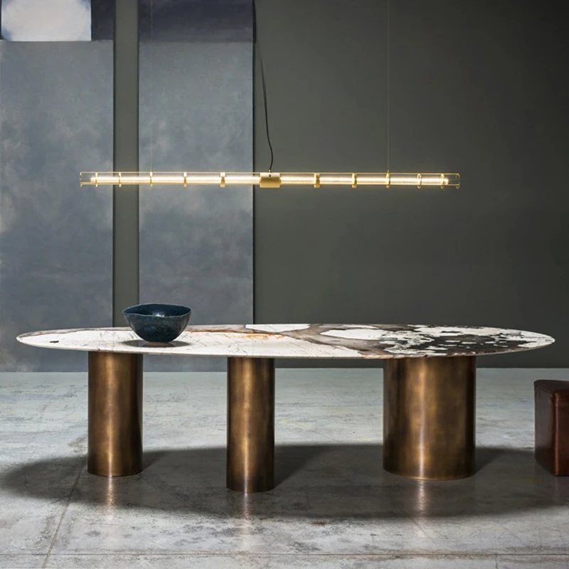 Italian Pandora Rock Plate Dining Table Oval Stainless Steel Light Luxury Dining Table Household Nordic Luxury Stone Dining Tabl
Italian Pandora Rock Plate Dining Table Oval Stainless Steel Light Luxury Dining Table Household Nordic Luxury Stone Dining Tabl
