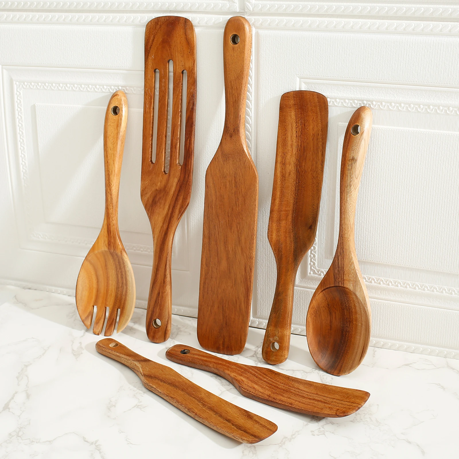 7Pcs Spurtles Kitchen Tools Food Grade Wood Spurtle Spatula Heat Resistant Wood Cooking Spoons Reusable Kitchen Cooking Utensils
7Pcs Spurtles Kitchen Tools Food Grade Wood Spurtle Spatula Heat Resistant Wood Cooking Spoons Reusable Kitchen Cooking Utensils
