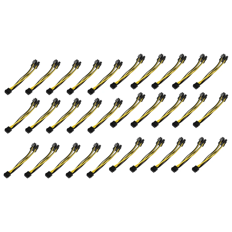 30Pcs 8 Pin PCIE To Dual PCIE 8 (6+2) Pin Power Cable 20Cm Motherboard Graphics Card PCI-E GPU Power Data Cable Splitter
30Pcs 8 Pin PCIE To Dual PCIE 8 (6+2) Pin Power Cable 20Cm Motherboard Graphics Card PCI-E GPU Power Data Cable Splitter