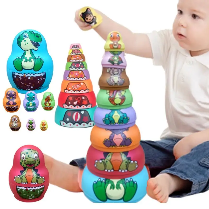 

Русские игрушки-гнезда, модель животного, противоударные, термостойкие, штабелируемые, русские куклы-Динозавры для мальчиков и девочек