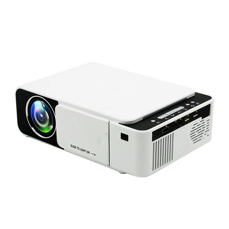 

Cheap and Popular Led LCD Mini Projector Home Theater 2600 Lumens Pocket HD 600P Native Resolution 3D T5 MINI Video Projectors
