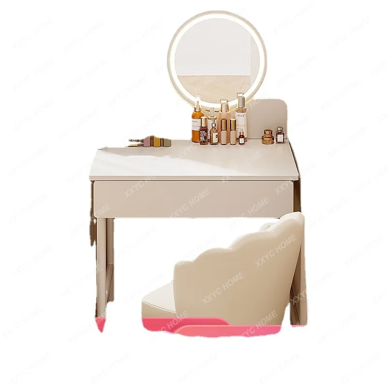 

Makeup Table Bedroom Dressing Table Small Apartment Modern Simple Desk Dresser Integrated Simple Table