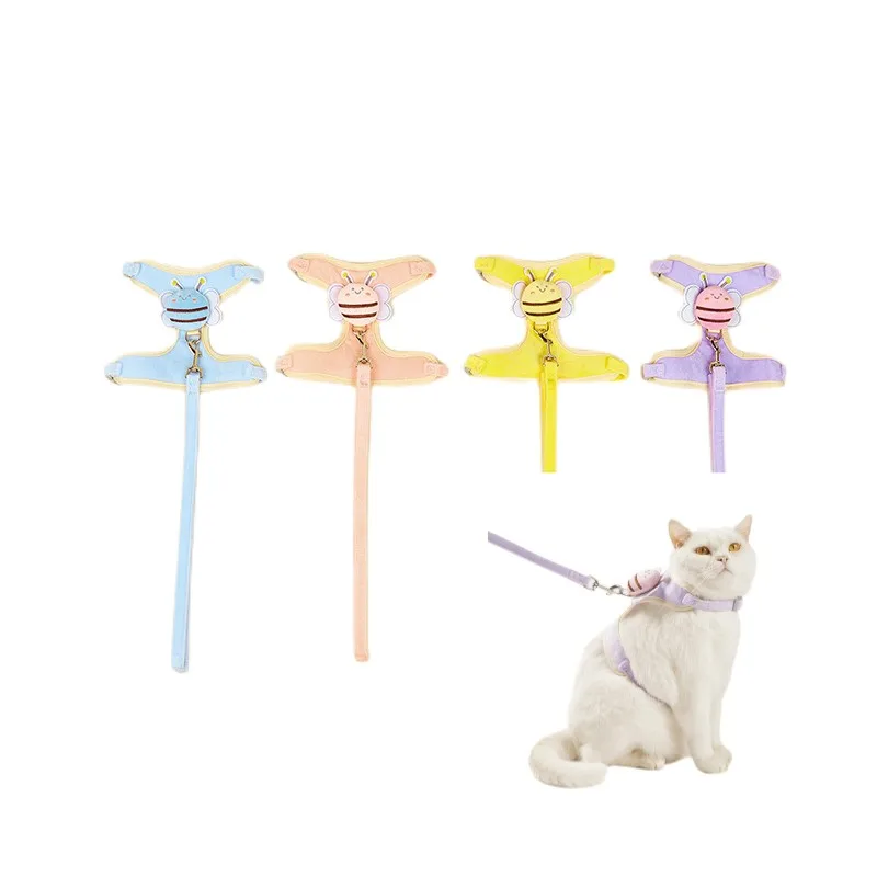 Soft Adjustable Cat Harness Cute Bee Shape Kitten Puppy Vest Harness Leash Set Breathable Safe Anti-lost Puppy Traction Rope
Soft Adjustable Cat Harness Cute Bee Shape Kitten Puppy Vest Harness Leash Set Breathable Safe Anti-lost Puppy Traction Rope