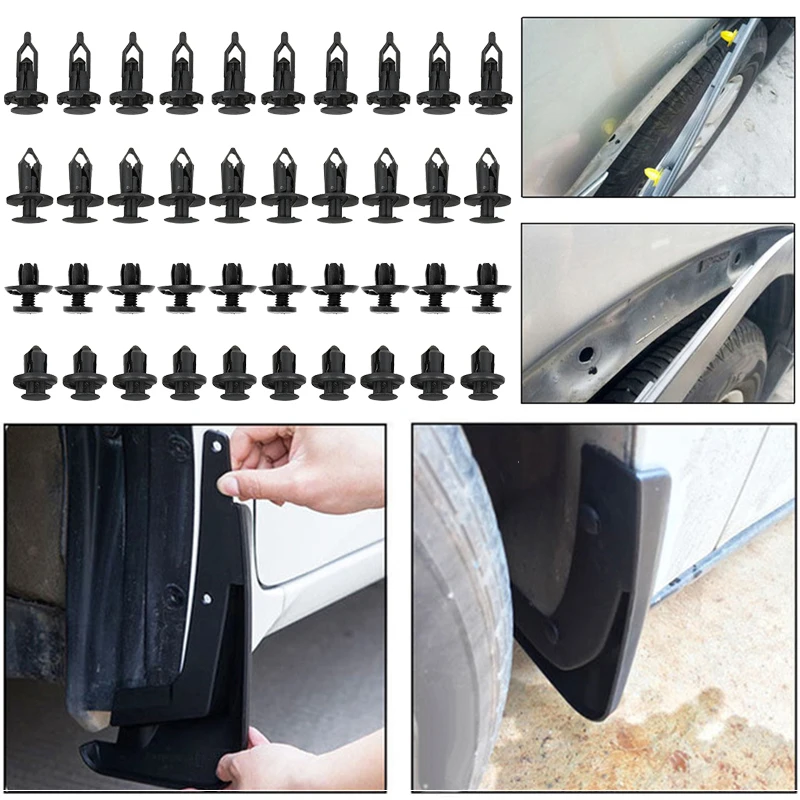 Set Black Bumber Door Panel Car Fender Push Pin Plastic Fastener 40pcs Rivets Trim Panel Moulding Retainer Useful
Set Black Bumber Door Panel Car Fender Push Pin Plastic Fastener 40pcs Rivets Trim Panel Moulding Retainer Useful