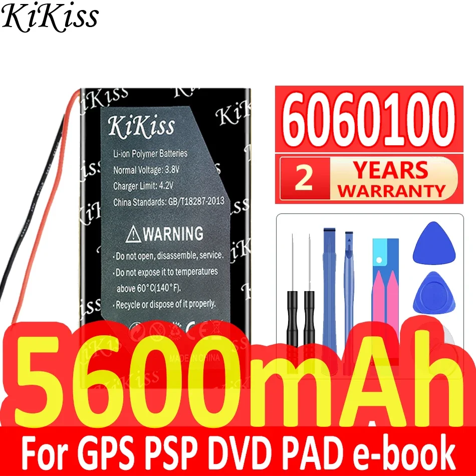 5600mAh KiKiss Powerful Battery 6060100 For GPS for PSP DVD PAD e-book tablet pc power bank Laptop mobile Bateria
5600mAh KiKiss Powerful Battery 6060100 For GPS for PSP DVD PAD e-book tablet pc power bank Laptop mobile Bateria