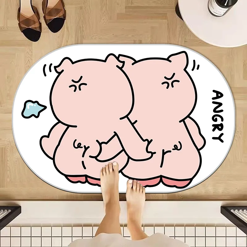 Cartoon Pink Couple's Floor Mat Toilet Door Absorbent Non-slip Quick-drying Diatom Mud Mat Bathroom Shower Mat Bathroom Carpet
Cartoon Pink Couple's Floor Mat Toilet Door Absorbent Non-slip Quick-drying Diatom Mud Mat Bathroom Shower Mat Bathroom Carpet