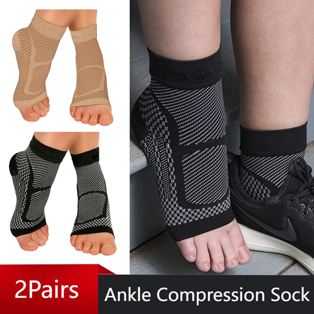 2Pair Plantar Fasciitis Compression Sleeves Ankle Brace Socks for Foot & Arch Support, Heel Achilles Tendonitis Pain Relief
2Pair Plantar Fasciitis Compression Sleeves Ankle Brace Socks for Foot & Arch Support, Heel Achilles Tendonitis Pain Relief