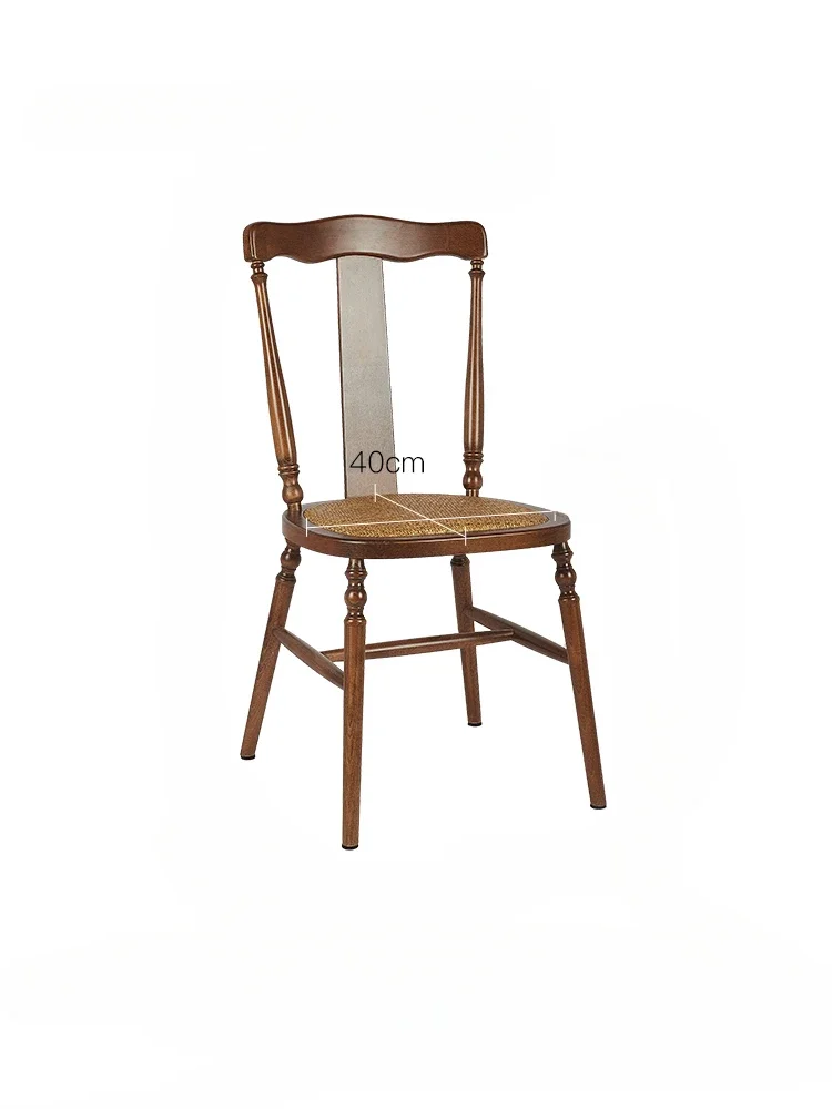 

Винтажный обеденный стул из массива дерева, простой стол и стул для дома, роскошный скандинавский стул из ротанга для гостиной