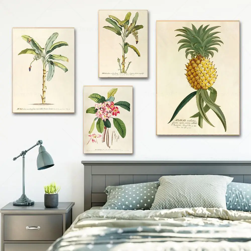Vintage Tropical Botanical Print Antique Palm Trees Pineapple Poster Wall Art Canvas Painting Picture For Living Room Home Decor
Vintage Tropical Botanical Print Antique Palm Trees Pineapple Poster Wall Art Canvas Painting Picture For Living Room Home Decor
