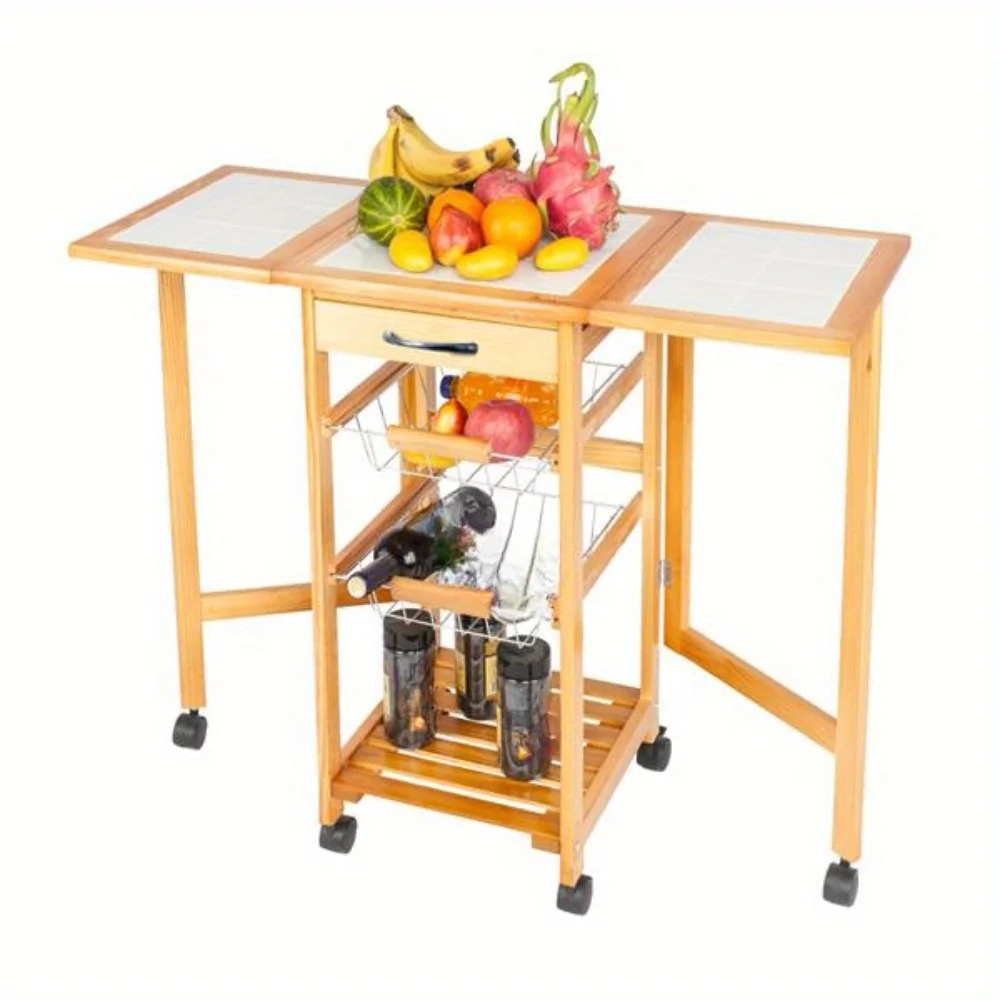 1pc, Portable Rolling Drop Leaf Kitchen Storage Trolley Cart, Portable Drop Leaf Storage Trolley, Wood Mobile Island With Wheels
1pc, Portable Rolling Drop Leaf Kitchen Storage Trolley Cart, Portable Drop Leaf Storage Trolley, Wood Mobile Island With Wheels