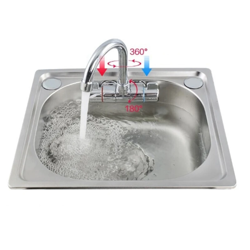 

Rotatable Hot/Cold Faucet for Kitchen Bathroom for Camper Flexible Fauce