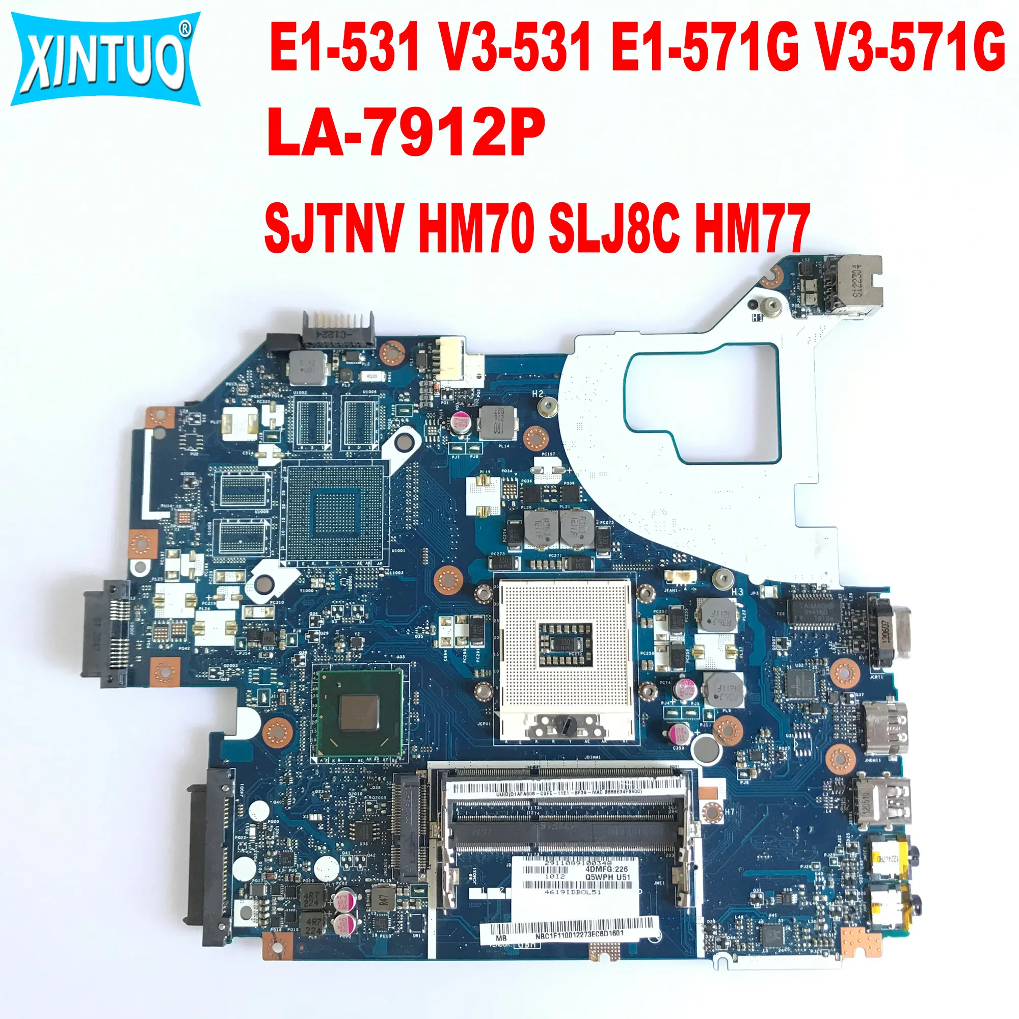 Материнская плата Q5WV1 для Acer Aspire LA-7912P E1-531 V3-531, материнская плата для ноутбука с тестом SJTNV HM70 SLJ8C HM77 DDR3
Материнская плата Q5WV1 для Acer Aspire LA-7912P E1-531 V3-531, материнская плата для ноутбука с тестом SJTNV HM70 SLJ8C HM77 DDR3