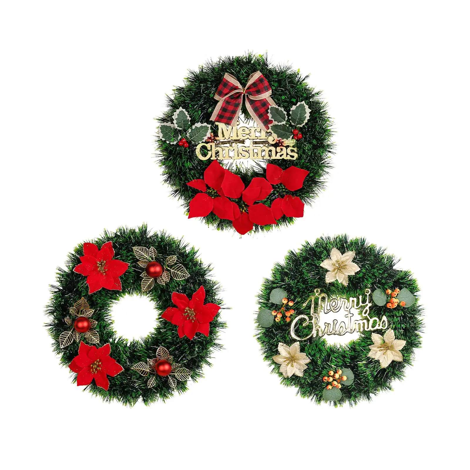 

Christmas Decoration Garland Hanging Housewarming Gifts Winter Wreath for Front Door Kitchen Xmas Decor Holiday Decor