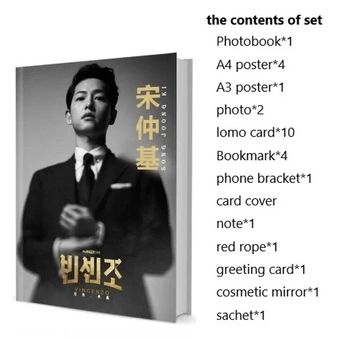 

Joong-ki Song Photobook Set With Poster Lomo Card Bookmark Photo Album Art Book Picturebook