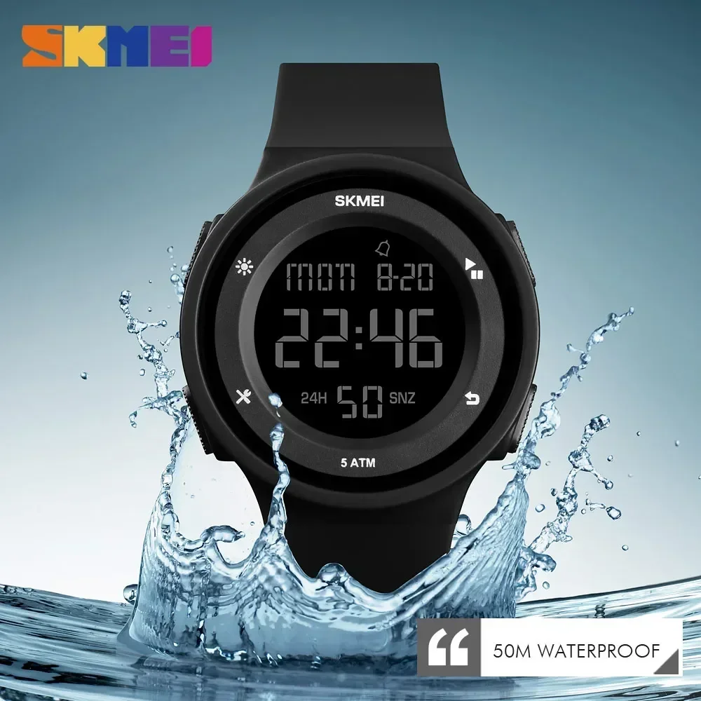 

SKMEI 1445 Watches reloj hombre Comfortable Simple Digital Men Women Watch 2 Time Waterproof Mens Ladies Sports Wristwatches