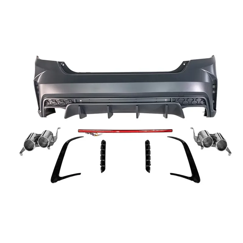 

FULI auto body systems Car bumper For Honda Accord 2016-2020 Loong Shadow Style Body kit PP material Rear bumper Tail pipes