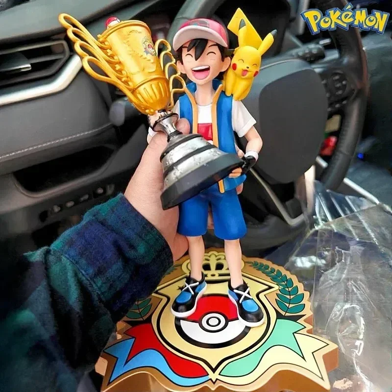 

2024 New 28cm Pokemon Pikachu Champion Ash Ketchum Anime Figure Model Pvc Collection Model Statue Collection Toy Doll Kids Gifts