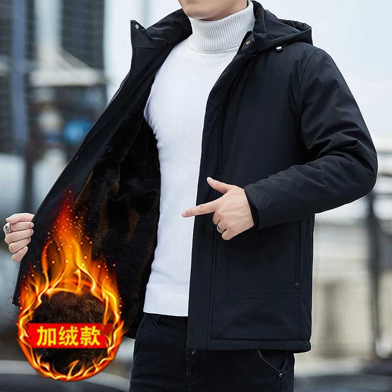 Men's 2024 Autumn and Winter Hooded Patchwork Zipper Pockets Solid Color Cotton Jacket Casual and Versatile Long Sleeved Jacket 
Men's 2024 Autumn and Winter Hooded Patchwork Zipper Pockets Solid Color Cotton Jacket Casual and Versatile Long Sleeved Jacket