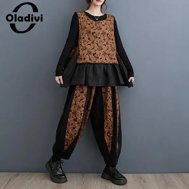 Oladivi Oversized Women Fashion Floral Vest Pants Two Pieces Set 2023 Spring Autumn New Casual Loose Top Bottoms 2 pcs Suit 5013
Oladivi Oversized Women Fashion Floral Vest Pants Two Pieces Set 2023 Spring Autumn New Casual Loose Top Bottoms 2 pcs Suit 5013