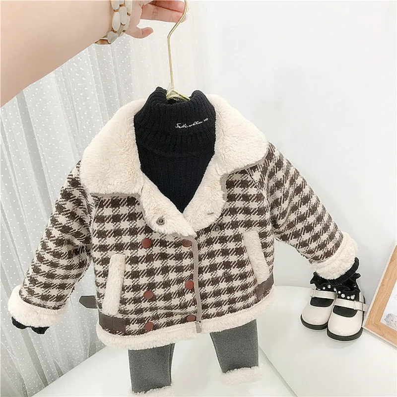 

Girls Kids Coat Jacket Overcoat Cotton 2022 Luxury Warm Plus Thicken Winter Sports Teenager Children's Clothing
