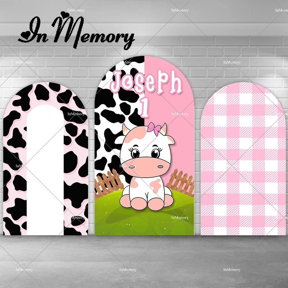 Pink Girls Farm Theme Birthday Party Arch Backdrop Cover Chiara Wall Decoration Cow Print Arched Backgrounds Double-sided
Pink Girls Farm Theme Birthday Party Arch Backdrop Cover Chiara Wall Decoration Cow Print Arched Backgrounds Double-sided