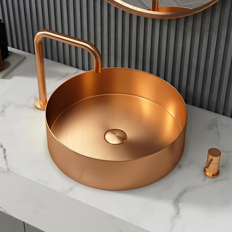 Stainless Steel Light Luxury Rose Gold Table Basin Round Table Washbasin Hotel Bar Bathroom Basin Round
Stainless Steel Light Luxury Rose Gold Table Basin Round Table Washbasin Hotel Bar Bathroom Basin Round