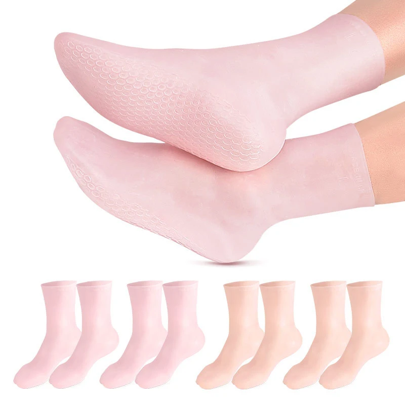 

1 пара Уход за ногами длинные гелевые носки увлажняющие силиконовые гелевые носки Уход за кожей ног защита рук против трещин спа для домашнего использования