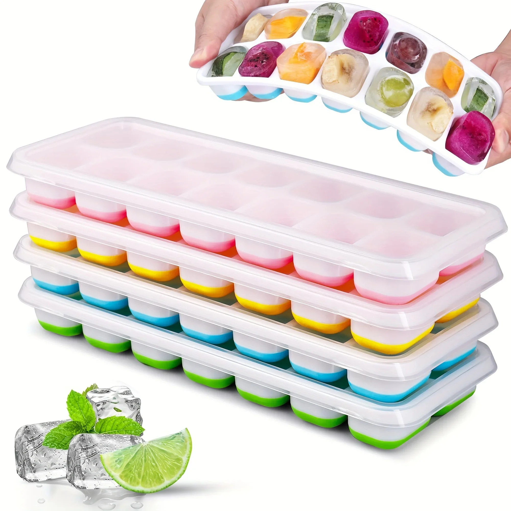 1pcs, Silicone Ice Cube Mold, Easy-Release & Flexible Mold With Spill-Resistant Removable Lid, Stackable Ice Trays With Covers
1pcs, Silicone Ice Cube Mold, Easy-Release & Flexible Mold With Spill-Resistant Removable Lid, Stackable Ice Trays With Covers