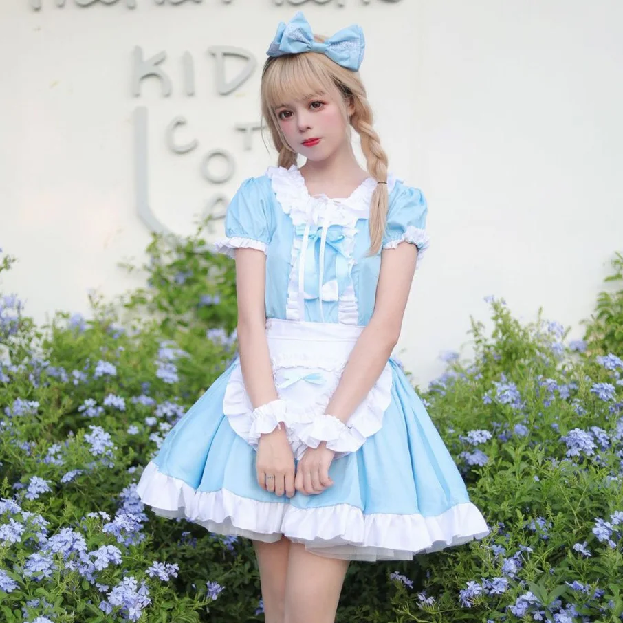 Anime Blue Alice Lolita Maid Dress Cosplay Costume Girl Maid Dress Trending Girls Maid Party Costumes S -5XL
Anime Blue Alice Lolita Maid Dress Cosplay Costume Girl Maid Dress Trending Girls Maid Party Costumes S -5XL