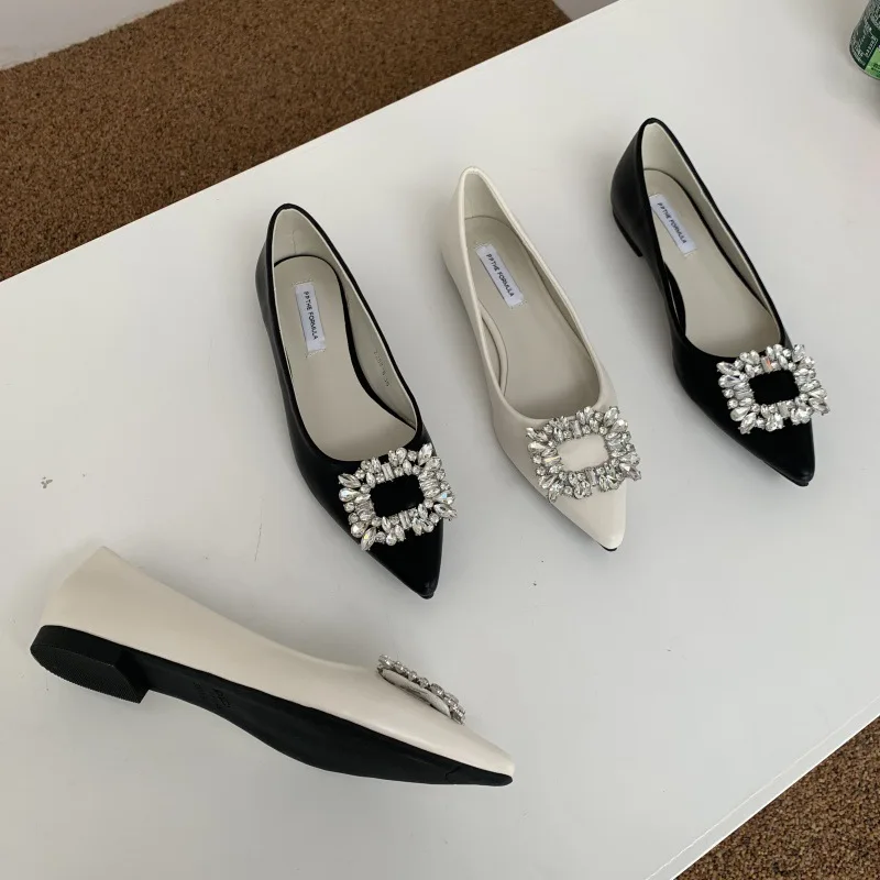 Туфли женские на низком каблуке, базовая обувь из искусственной кожи, резина, без каблука, с открытым носком 
Туфли женские на низком каблуке, базовая обувь из искусственной кожи, резина, без каблука, с открытым носком