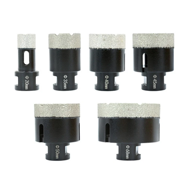 6Pcs M14 Thread Diamond Dry Vacuum Brazed Drilling Core Bits Set Porcelain Tiles Granite Marble Hole Saw Tool
6Pcs M14 Thread Diamond Dry Vacuum Brazed Drilling Core Bits Set Porcelain Tiles Granite Marble Hole Saw Tool
