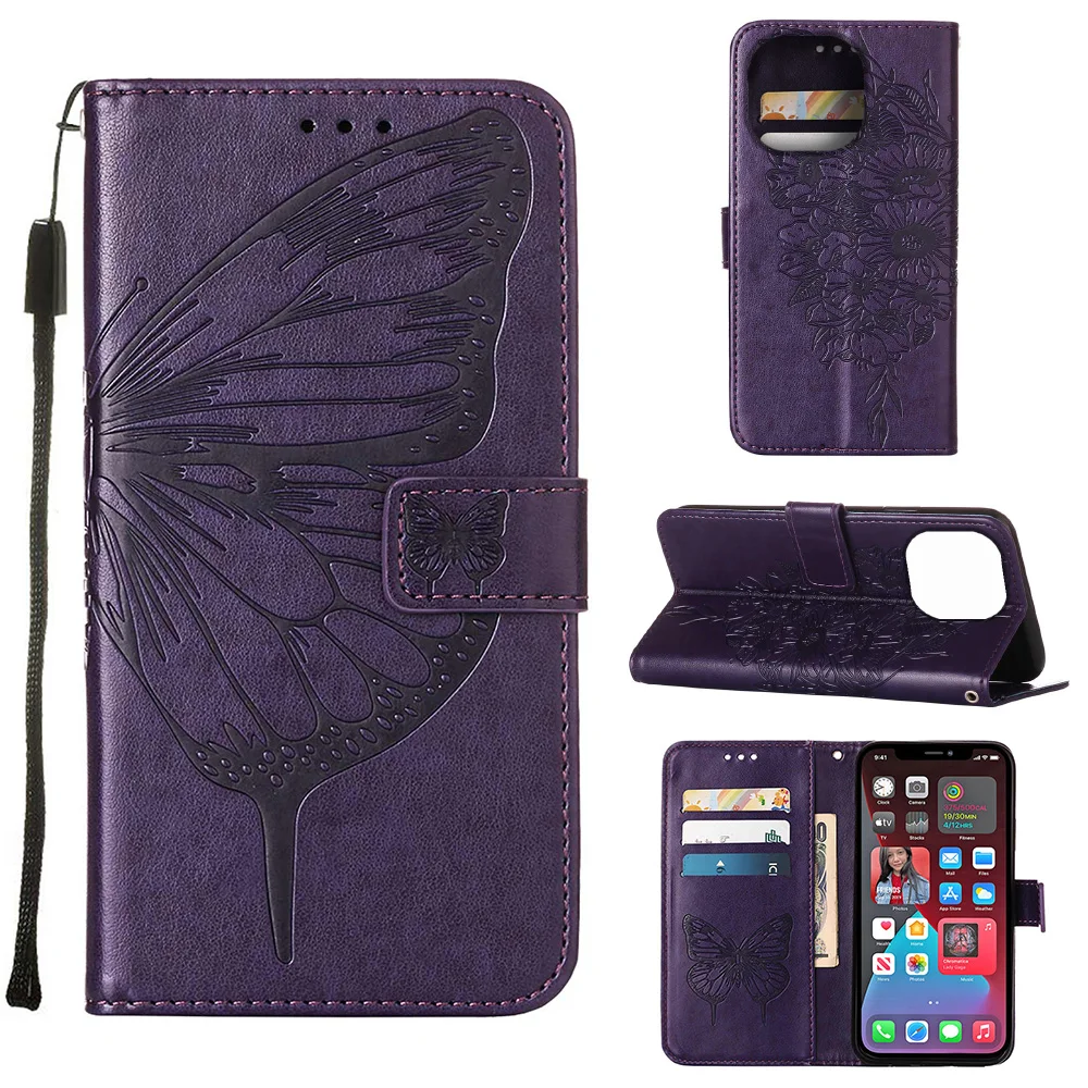 

Butterfly PU Leather Case For Infinix itel Vision 3 2S S16 Pro P651L P38 P37 P36 Magnet Card Holder Flip Wallet Book Cases Coque