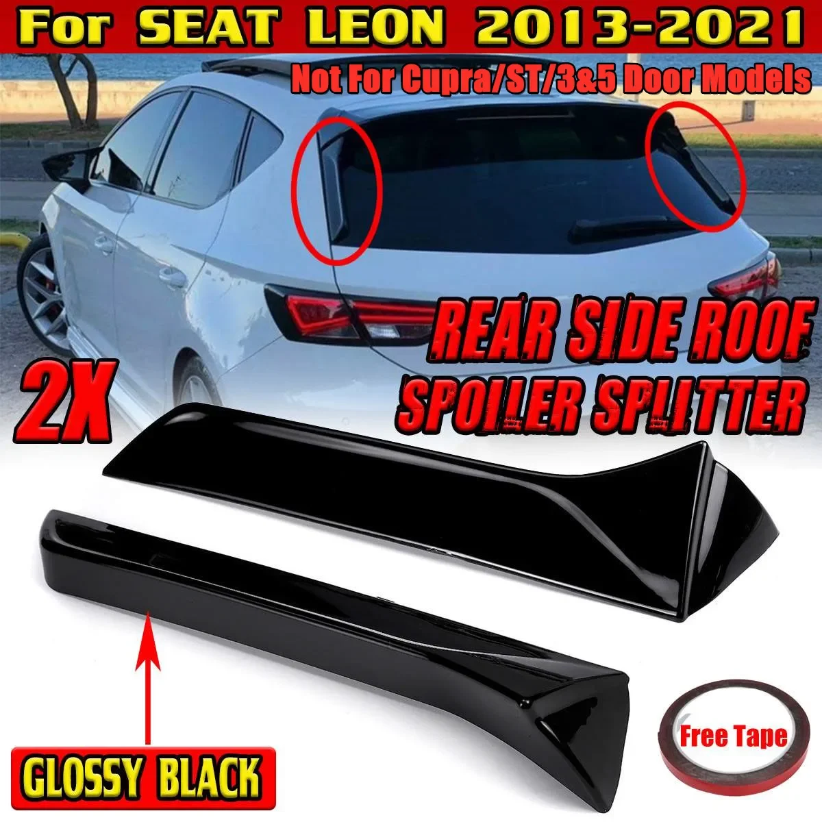 2x Car Rear Window Side Spoiler Lip Wing Rear Spoiler Lip For Seat Leon 5F FR Mk3 MK3.5 Seden Rear Trunk Splitter Lip Aleron
2x Car Rear Window Side Spoiler Lip Wing Rear Spoiler Lip For Seat Leon 5F FR Mk3 MK3.5 Seden Rear Trunk Splitter Lip Aleron
