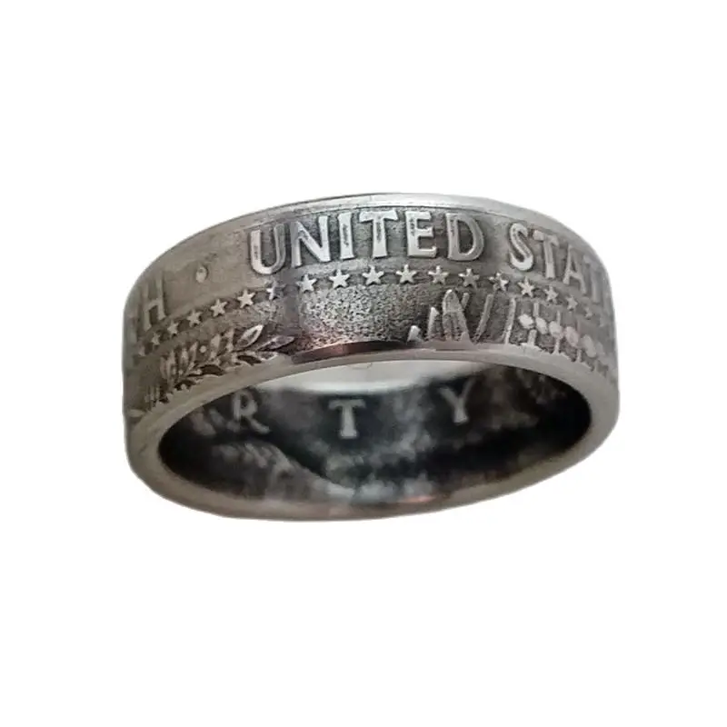 

A Ring from Kennedy Half Dollar Silver Plated Coin U Pick Size 6-13 for Friend's Gift