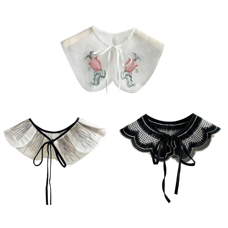 Ladies Shawl Wrap Removable Detachable Embroidered Collar with Tie Up Knowbot
Ladies Shawl Wrap Removable Detachable Embroidered Collar with Tie Up Knowbot