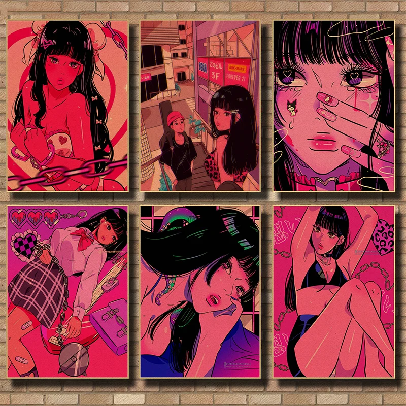 Ins Japanese Anime Decorative Posters Cartoon Sweet Girl DIY Wall Sticker Retro Poster Kraft Paper Prints Kawaii Room Decor
Ins Japanese Anime Decorative Posters Cartoon Sweet Girl DIY Wall Sticker Retro Poster Kraft Paper Prints Kawaii Room Decor