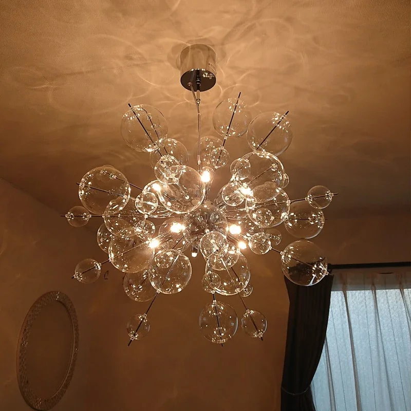 

Light Luxury Living Room Chandelier Nordic Glass Dandelion Bedroom Modern Minimalist Dining Room Master Bedroom Lamps
