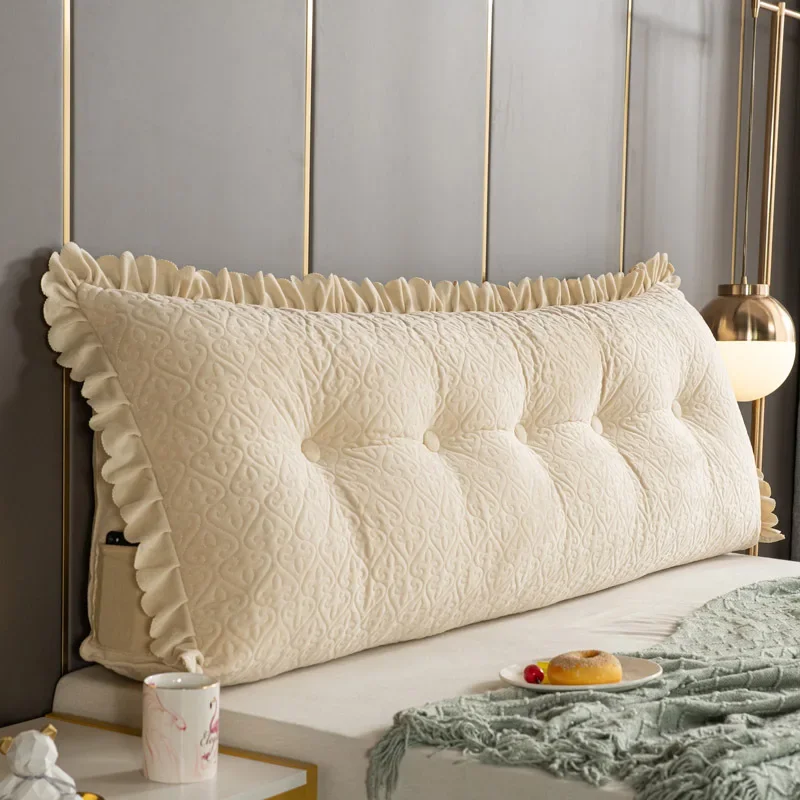 Real Soft Triangle Bedside Filling Cushion Flounce Long Sleeping Pillow Removable Support Home Decor Sofa Pillow Bed
Real Soft Triangle Bedside Filling Cushion Flounce Long Sleeping Pillow Removable Support Home Decor Sofa Pillow Bed