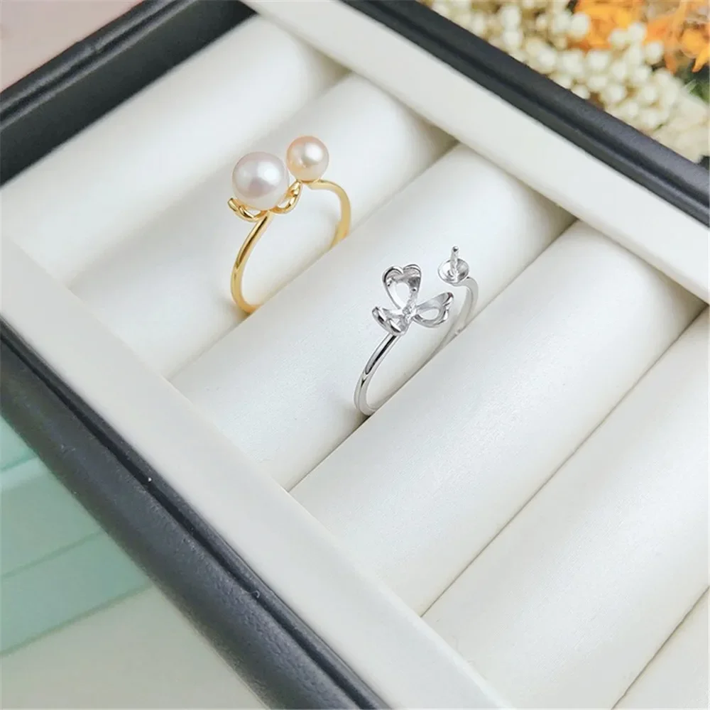 DIY Pearl Ring Accessories S925 Sterling Silver Adjustable Small Flower Pearl Ring Fit Empty Support 5-7mm Round Beads Z056
DIY Pearl Ring Accessories S925 Sterling Silver Adjustable Small Flower Pearl Ring Fit Empty Support 5-7mm Round Beads Z056