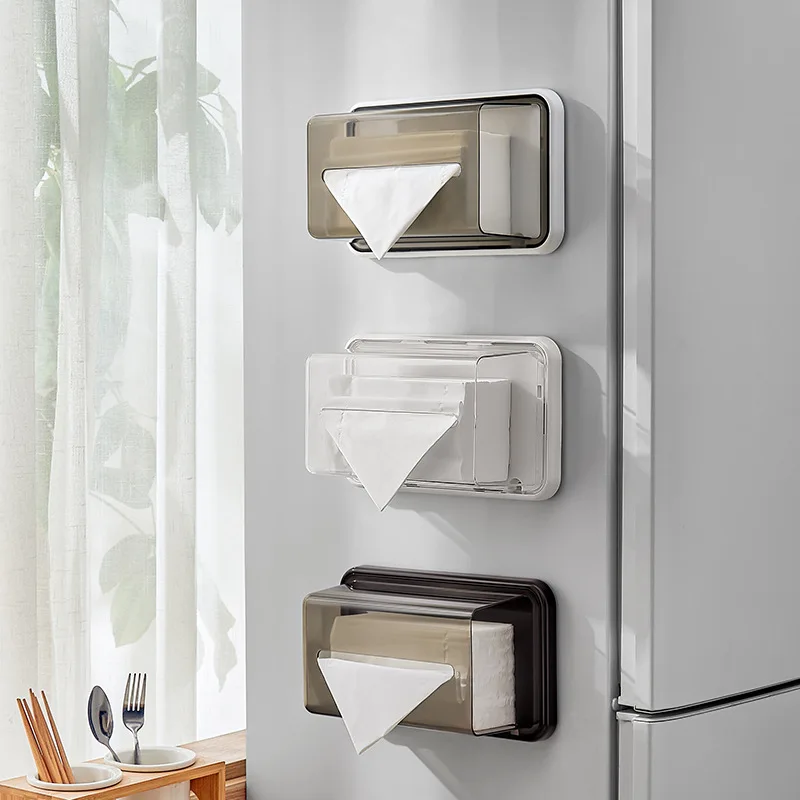 Punch-Free Magnetic Tissue Box Creative Wall-Mounted Paper Towel Napkin Storage Box Household Kitchen Bathroom Paper Organizer
Punch-Free Magnetic Tissue Box Creative Wall-Mounted Paper Towel Napkin Storage Box Household Kitchen Bathroom Paper Organizer