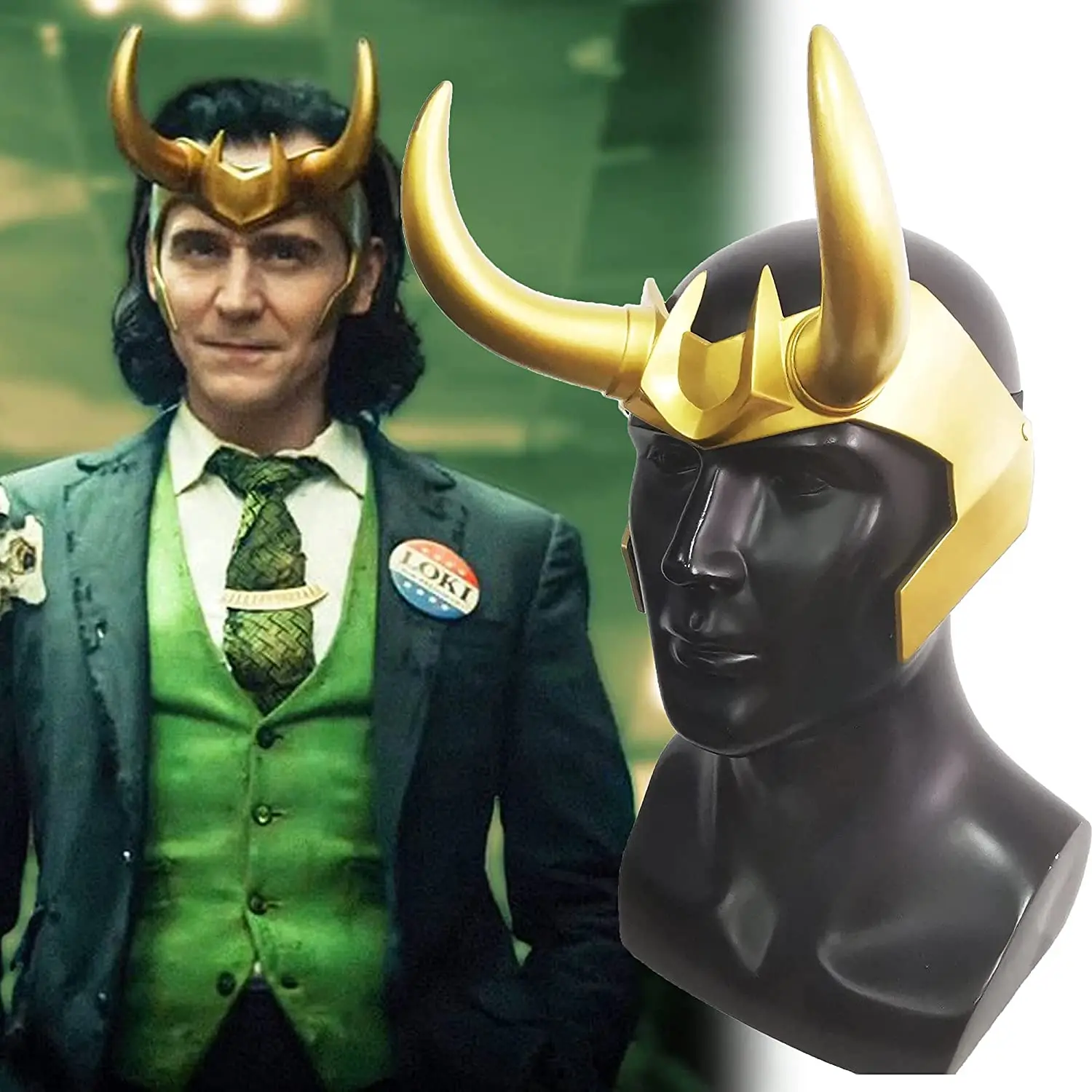 MsMay LOKI Crown with Horns Mask Supervillain Gold Helmet Cosplay Masquerade Accessories Prop
MsMay LOKI Crown with Horns Mask Supervillain Gold Helmet Cosplay Masquerade Accessories Prop