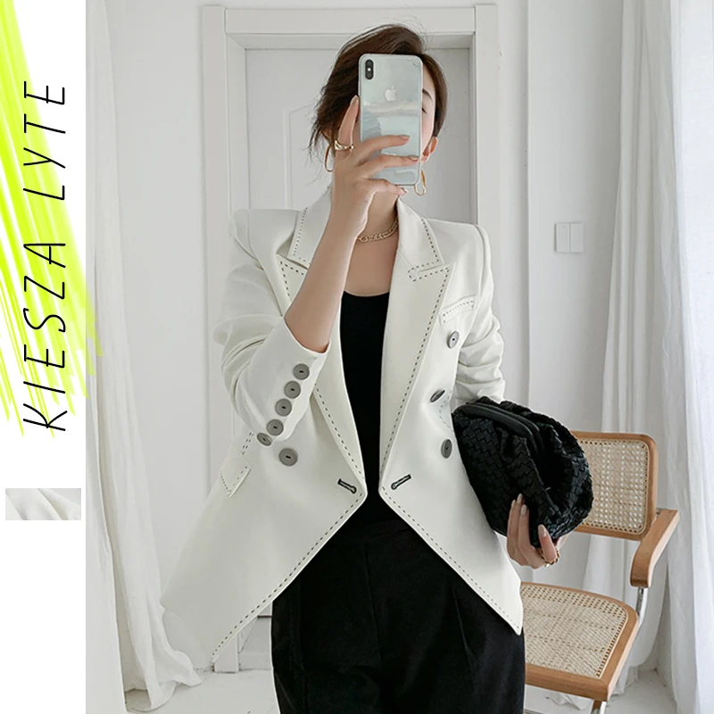 Women Office Formal Double Breasted Buttons Blazer 2023 Spring Autumn Female Elegant Ladies White Coat Outerwear
Women Office Formal Double Breasted Buttons Blazer 2023 Spring Autumn Female Elegant Ladies White Coat Outerwear